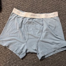 Calvin Klein Men's Cotton Blend Flexible Fit Boxer Briefs Size Large L Blue Nice