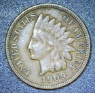 1909 Indian Head Cent  VF RC43