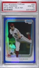 2011 Bowman Draft Chrome Prospects Blue Refractor /199 Tony Cingrani PSA 10 b7i