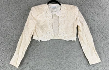Scott McClintock Bowlero Jacket Womens Size 4 Ivory Lace Long Sleeve Vintage USA