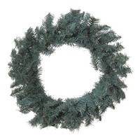 Artplants Kunst Kranz Blautanne Filavandrel, Blau, Ø50Cm