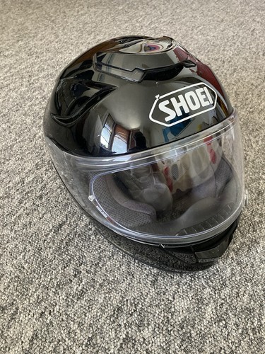 Mens Medium 57/58cm Shoei GTair Helmet Black Good Cond Light Chips Never Crashed