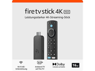 AMAZON Fire TV Stick 4K Max (2. Gen) Streaming Stick, Schwarz