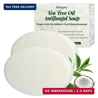 Antifungal Soap, Tea Tree Antifungal Soap Bar for Back Acne, Athlete's Foot, Tin
