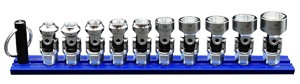 VIM Tools DDSUJM400 10 Piece Metric 6 Point Dual Drive Nano Universal Socket Set