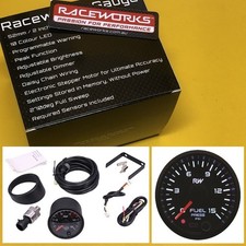 Raceworks Vpr-311 Carby Fuel Pressure Gauge 0-15 Psi Electric 52mm 2 Black