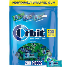 Peppermint, Spearmint,  Wintermint Assorted Sugar Free Chewing Gum Bulk Pack, 1