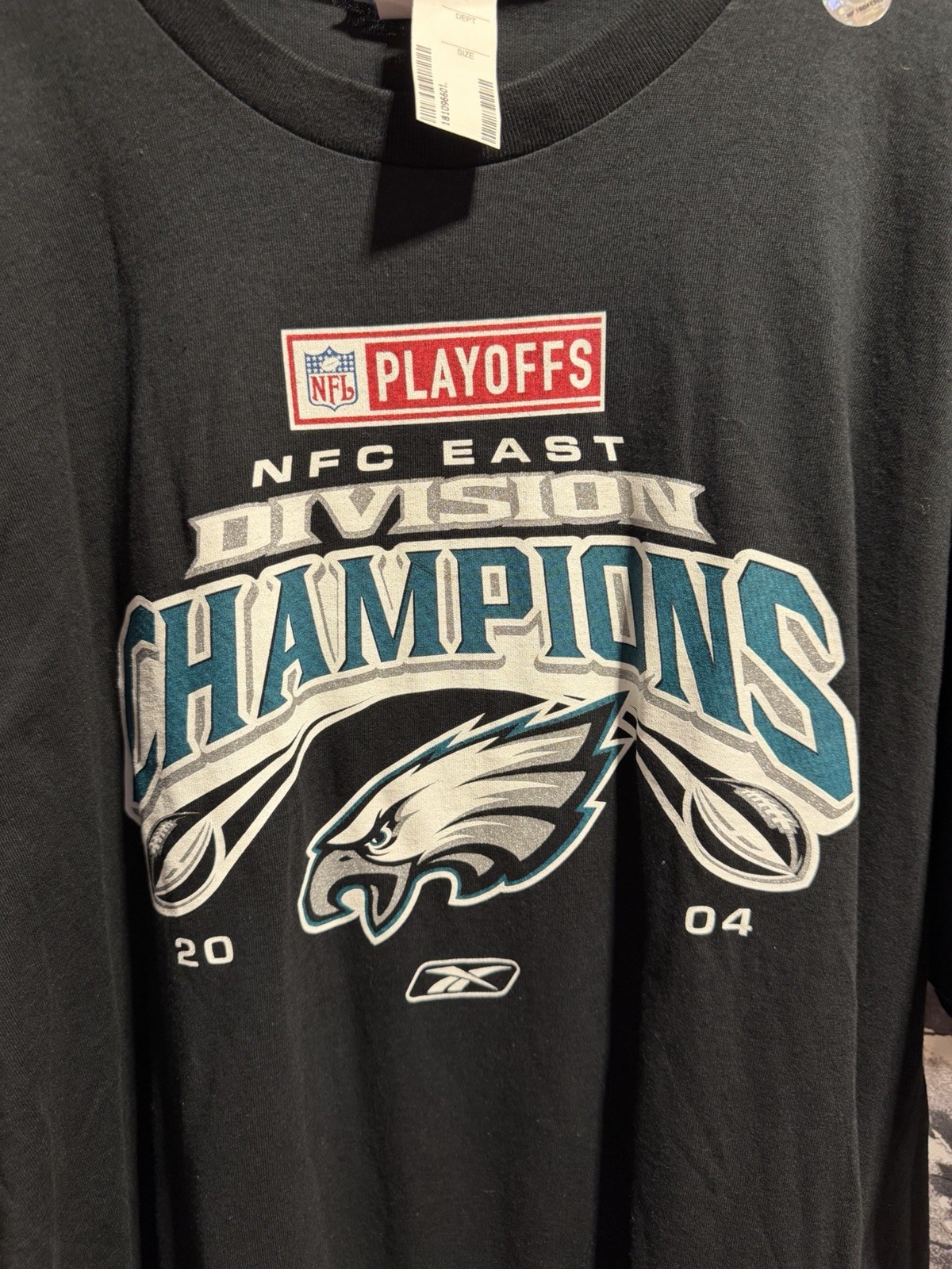 2004 Philadelphia Eagles NFC East Division Champions Playoffs T-Shirt Reebok 2XL thumbnail 2