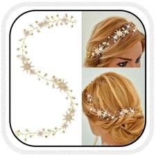 Star Headband Rhinestone Bridal Hair Accessoriesen 1 Count Pack of 1 Gold