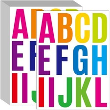 24 Sheets 2 Inch Self Adhesive Letters Stick on Vinyl Letters Capital Letter ...