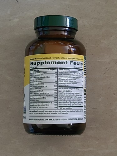 MegaFood Mens 40+ One Daily Multivitamin 72 Tablets Expiration: 2027 - Picture 2 of 2