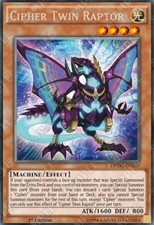 YuGiOh Cipher Twin Raptor DPDG-EN036 Rare Englisch EX 1st
