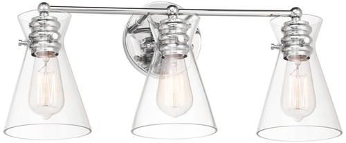 Possini Euro Emily 22" Wide Chrome 3-Light Bath Light - Bild 6 von 8