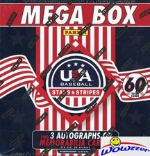 2025 Panini USA Stars & Stripes Baseball Factory Sealed MEGA Box-3 AUTO/MEM
