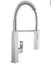 GROHE 31401DC0 EuroCube Kitchen Faucet SuperSteel Dual Spray Semi-Pro