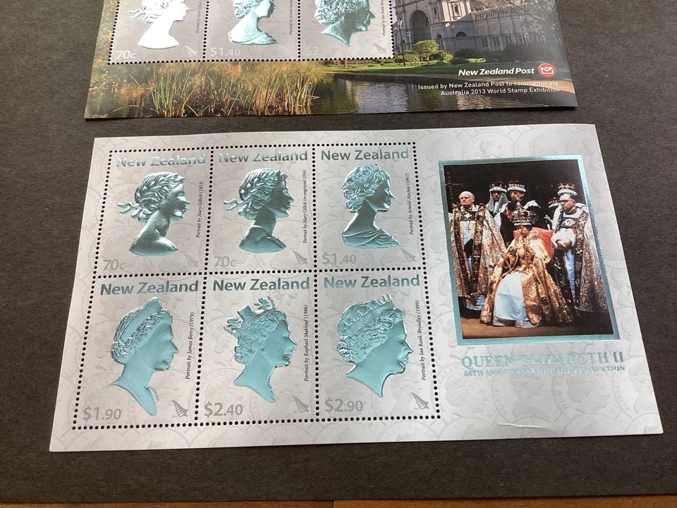 ICOLLECTZONE Nueva Zelanda 2404A y 2404B XF NH Royalty (B800) Foto 3 de 3