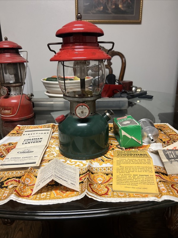 Vintage Coleman Christmas Lantern 6-51 Made In USA Untested