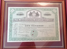 USA Pennsylvania Railroad Company share Eisen...