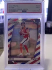 2024 Panini Prizm Football Bo Nix Red White Blue Prizm RC #309 PSA 9