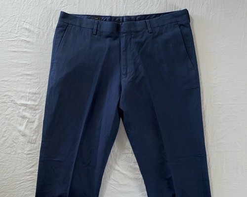 J Crew Ludlow Slim Fit Baird McNutt Linen Blend Pants. Washed Navy, Men's 34X32. - Picture 5 of 10
