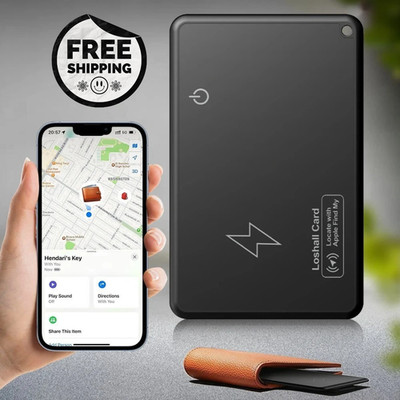 Wireless Charging Smart GPS Tracker Card-Wallet Finder Apple Find My Bluetooth
