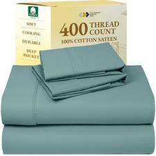 California Design Den Natural 100 Cotton Sheets Soft Queen Sheet Set 400 Thread