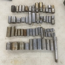 60 Pc. Lot S-k Sk Usa Made 38 12 Drive Deepstandard Sockets Read M0553l