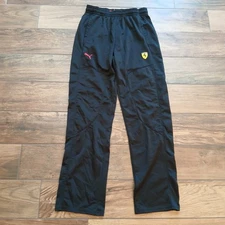 Puma Ferrari Track Pants Mens Size Small Black Scuderia Racing Driving F1
