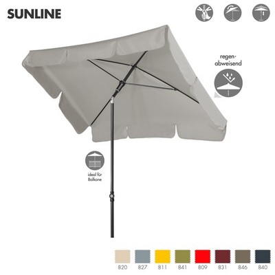 Doppler Sunline Manual Neo Waterproof 225 x 120 cm eckig Sonnenschirm in 8 Farbe