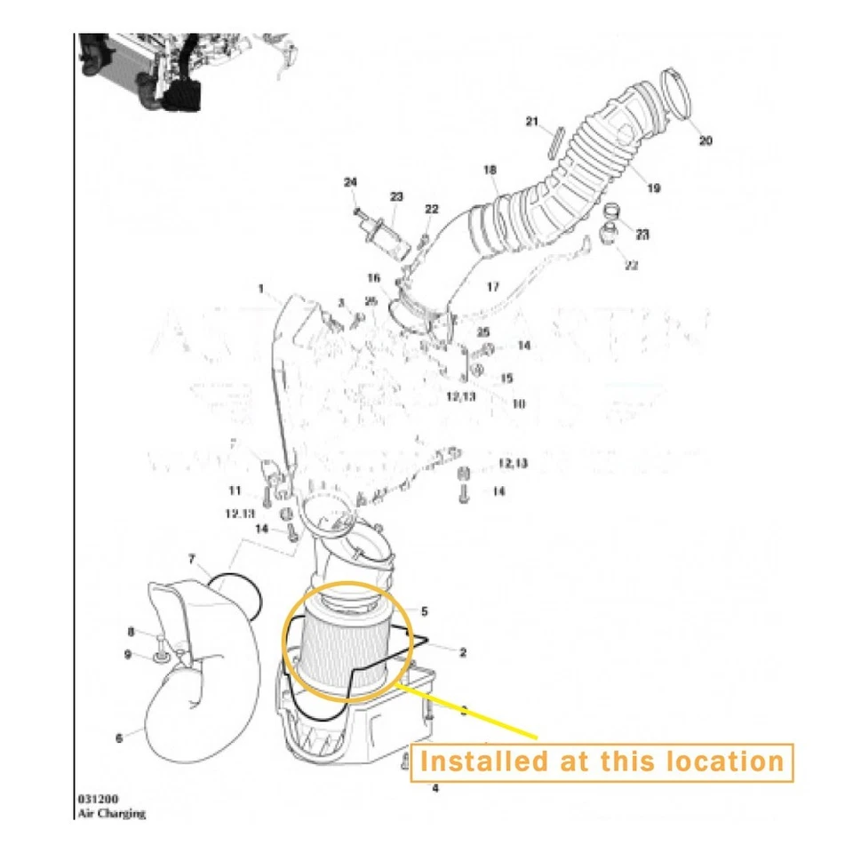 Filtro de aire para Aston Martin Rapide Db9 V12 Vantage OEM: 4G43-9601-AB-PK Foto 4 de 4