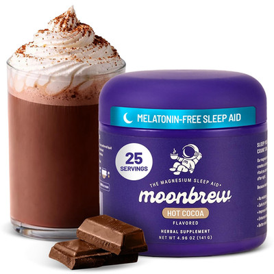 Nighttime Magnesium Hot Cocoa Jar, Natural Sleep Aid Drink Mix for Adults - Calm