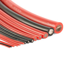 Red Black Silicone Wire High Temp Tinned Copper Cable Battery Solar Automotive