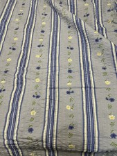 Duvet Cover 50  X 760 - Cotton Cottage Style Purple  Yellow Stripe Small Floral