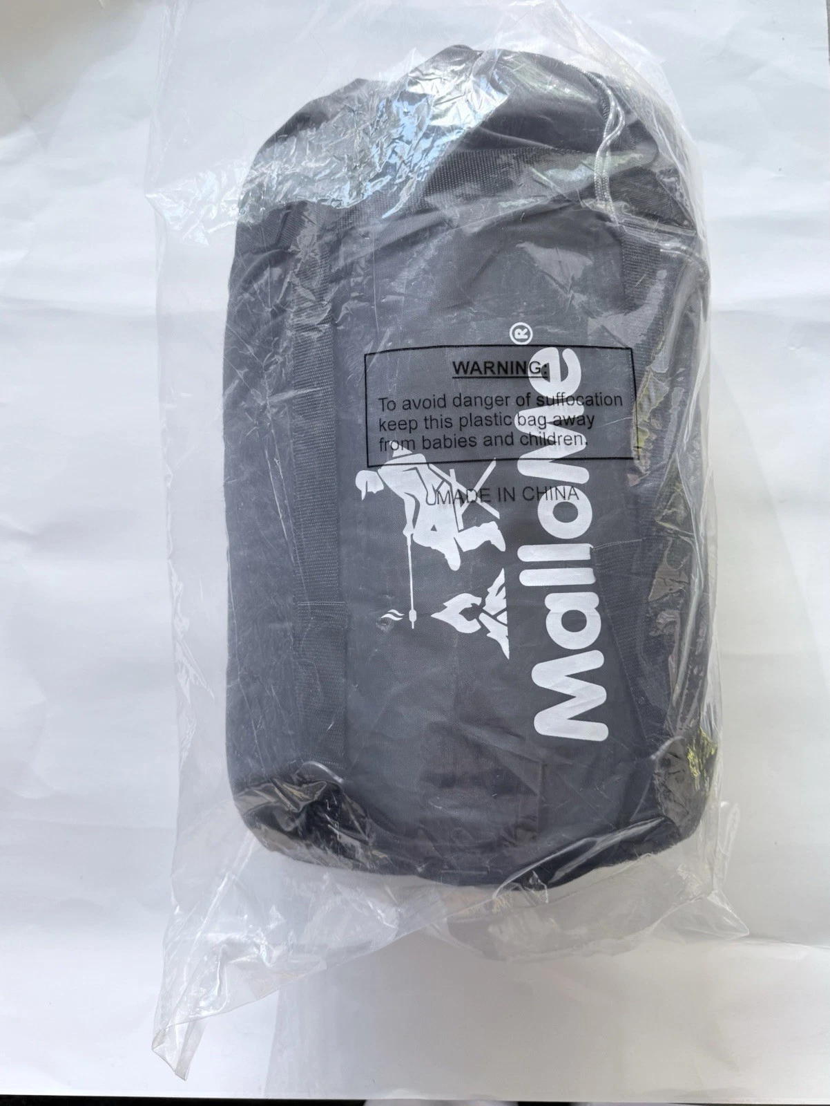 MalloMe Black Lightweight Camping Sleeping Bag w/ Carrying Case New In Bag