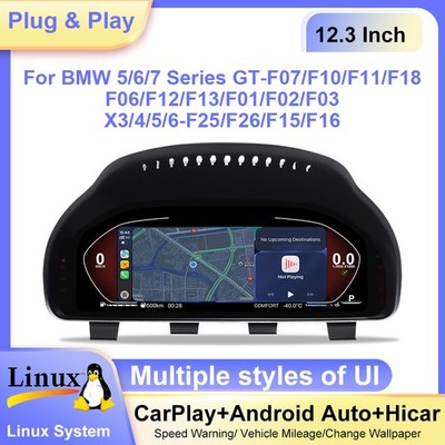 12.3'' LCD Digital Tacho Kombiinstrument Für BMW 5/6/7er F10 F11 F06 F12 F01 F02