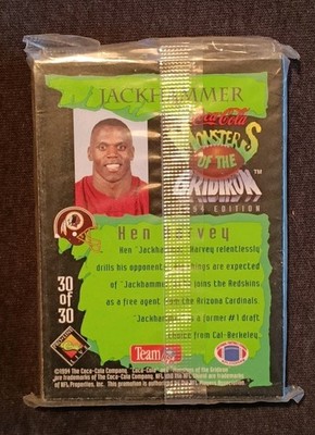 1994 COCA-COLA MONSTERS OF THE GRIDIRON COMPLETE FACTORY SEALED 30 CARD SET