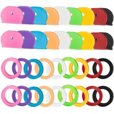 Key Color Caps Covers Tags, Soft Rubber Key Identifiers, Plastic Key 36 Pack