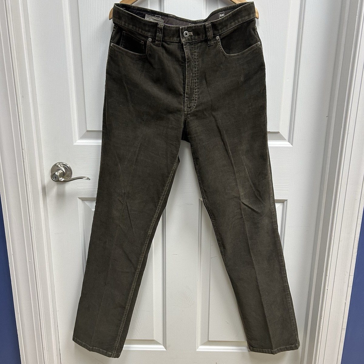 Hiltl Mens Corduroy Pants 34x34 Brown Straight Leg Grandpa Classic