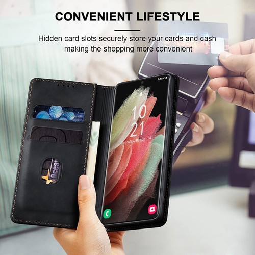 For Samsung Galaxy S21/+/Ultra/FE 5G Shockproof Leather Wallet Case Accessories - Zdjęcie 14 z 24