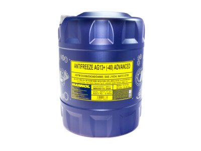 MANNOL AG13+ Gelb bis -40°C Kühler Frostschutz Kühlmittel 20 Liter Fertiggemisch