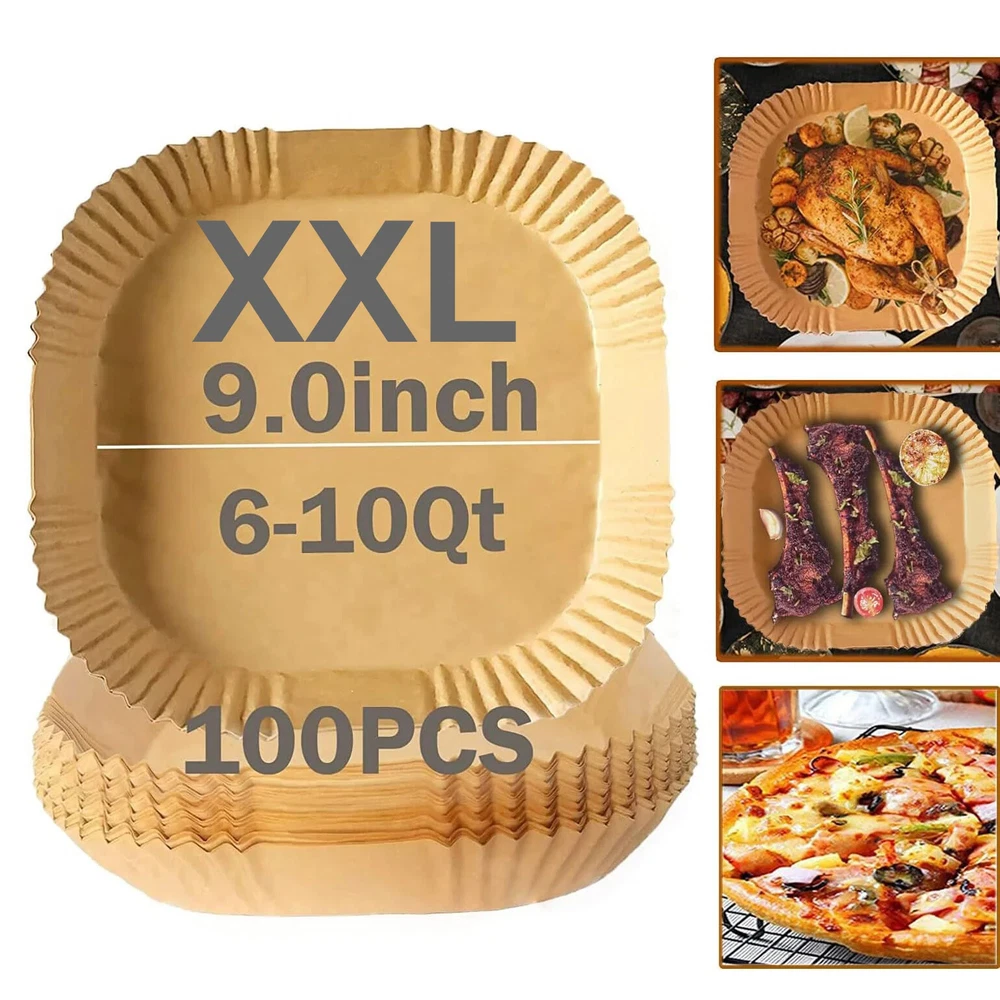 Air Fryer Disposable Paper Accessories Square Oil-proof Liner Non-Stick Mat Air Fryer Disposable Paper Accessories Square Oil-proof Liner Non-Stick Mat