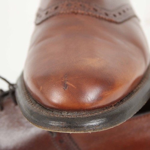 Allen Edmonds Shelton Sz 8D Brown Textured Lace Up Shoe - Picture 9 of 10