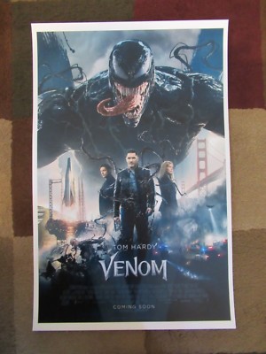 Marvel Venom Movie Poster 2018 Tom Hardy Michelle Williams MCU