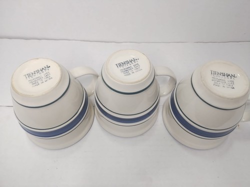 Country Crock By Tienshan Stoneware 16 Oz. Coffee Tea Cups Mugs Set of 5 - Picture 5 of 9