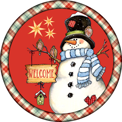 SNOW MAN WELCOME  Design  Metal Sign (PLEASE READ DESCRIPTION)