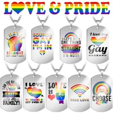 Rainbow flag 6 colors Necklace Gifts For Teens Kids Men Women  Decor Birthday