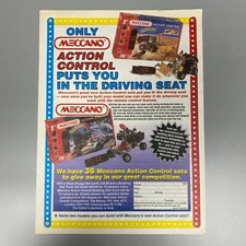 MECCANO ACTION CONTROL MOON BUGGY BUILDING SITE TRUCK 1996 VINTAGE RETRO ADVERT