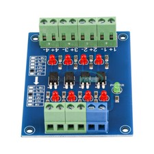 24V to 5V 4-Channel PLC Signal Converter Level Voltage Board 4-Bit Optocoupler