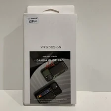 VRS DESIGN Damda Glide Pro iPhone 13 Pro Case,Sturdy Semi-Auto Wallet Case,Black