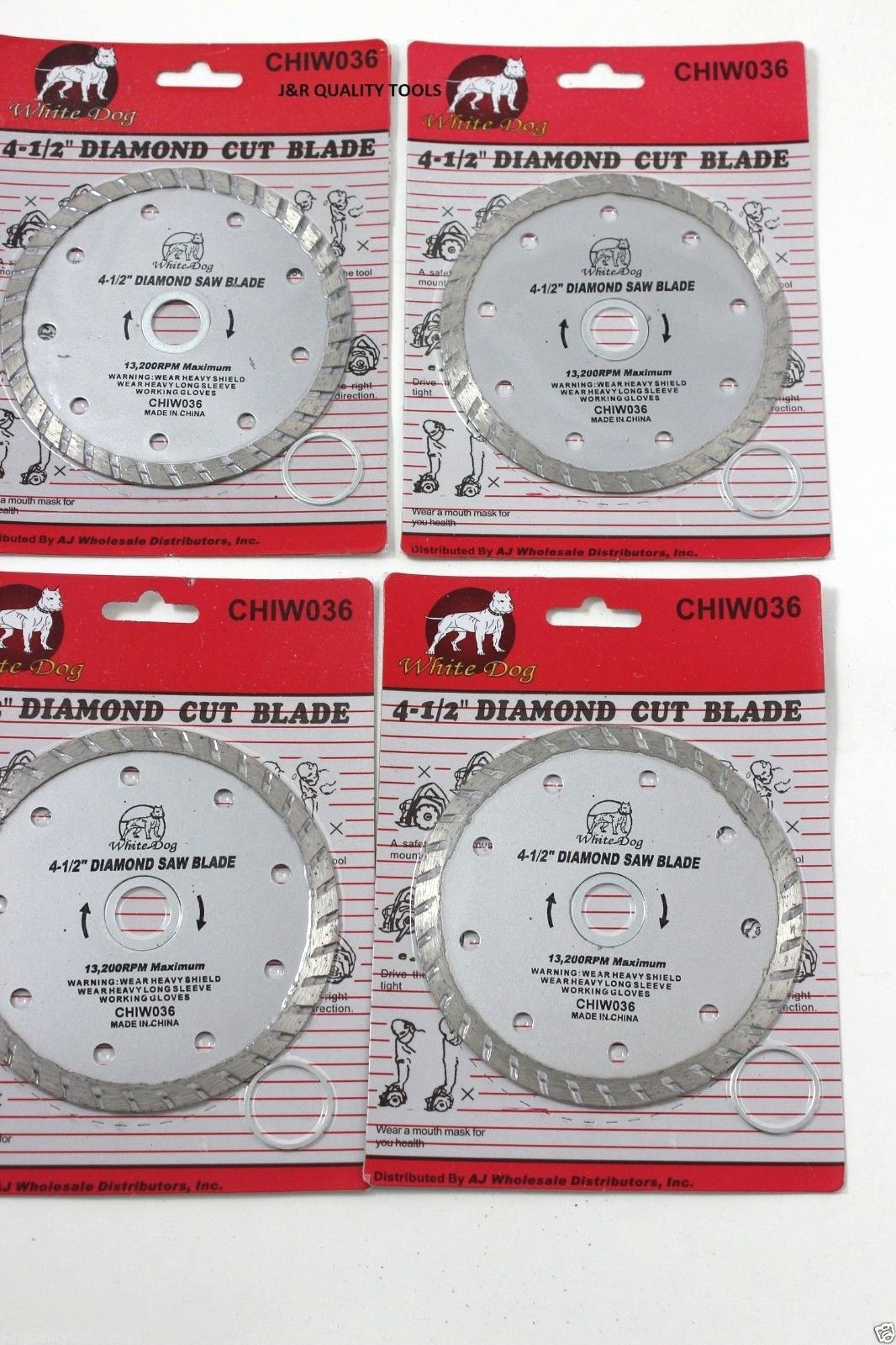 4 PACK TURBO DIAMOND WHEELS FITS 5/8" ARBOR BOSCH ANGLE 4 1/2" GRINDERS